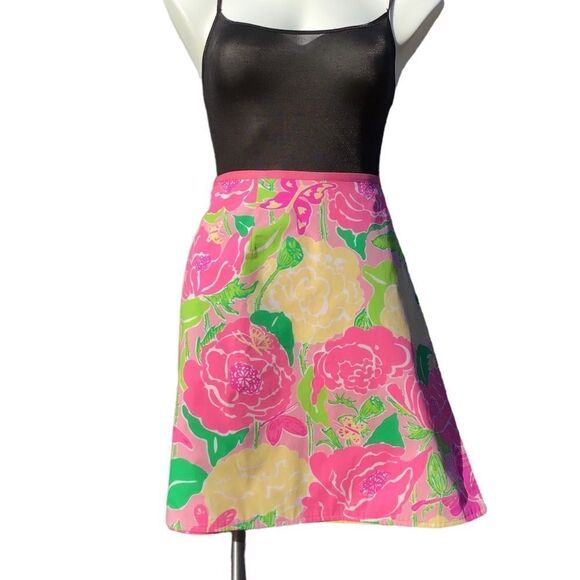 Lily Pulitzer Reversible Wrap Animal Print And Floral Skirt Size 6 - Picture 3 of 10